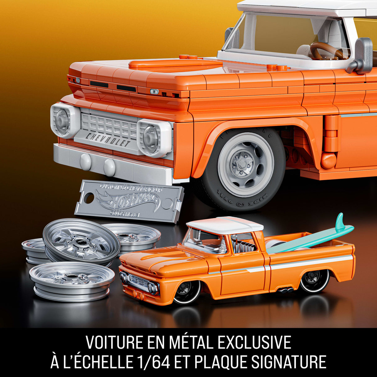 Hot Wheels - Coffret de Construction Custom Chevy Pickup 1962 Mattel Brick Shop - Mattel Brick Shop - JFT20