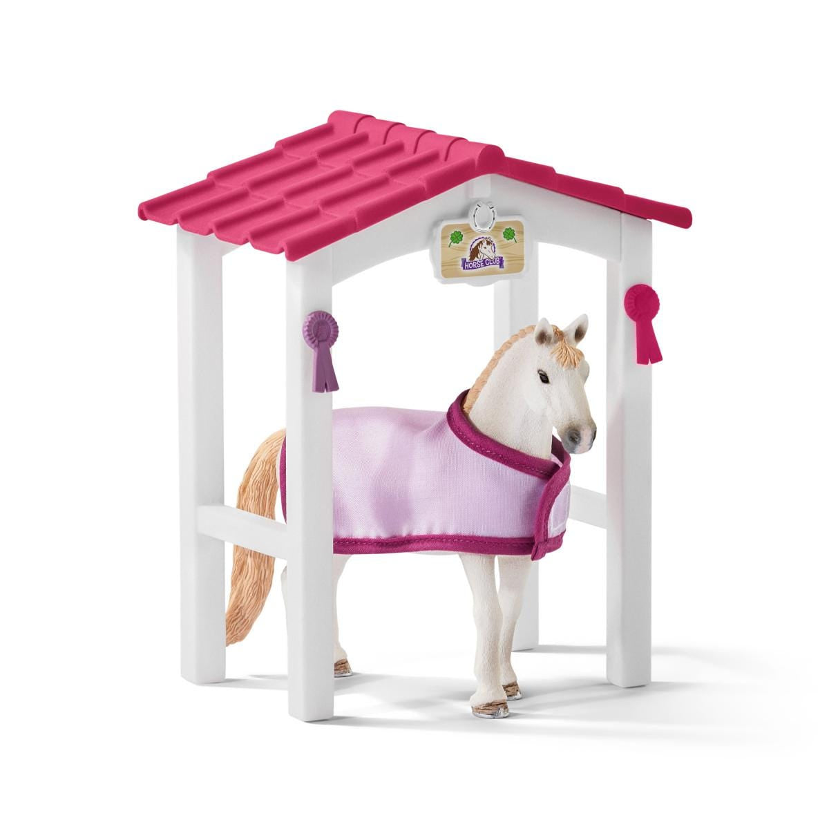 Box avec jument Lusitanienne, coffret figurines schleich 42368 HORSE CLUB, avec 12 éléments dont 1 cheval schleich inclus, des 5 ans