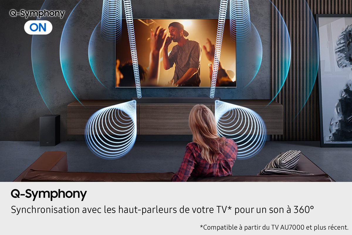 Barre de son - SAMSUNG - HW-Q610F/XE - Series 3.1ch - Caisson sans fil 6,5'' - Accoustic beam