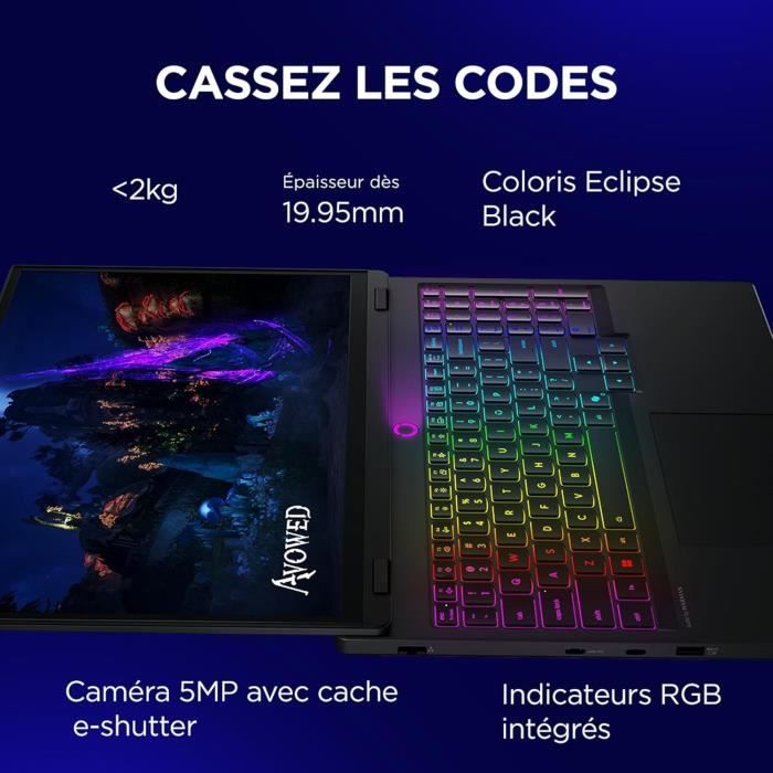 PC portable Gamer LENOVO Legion 5 15IRX10 | Sans Windows - 15,1 WQXGA OLED - Core i7-13650HX - RTX 5060 115W - 32 Go - 512 Go
