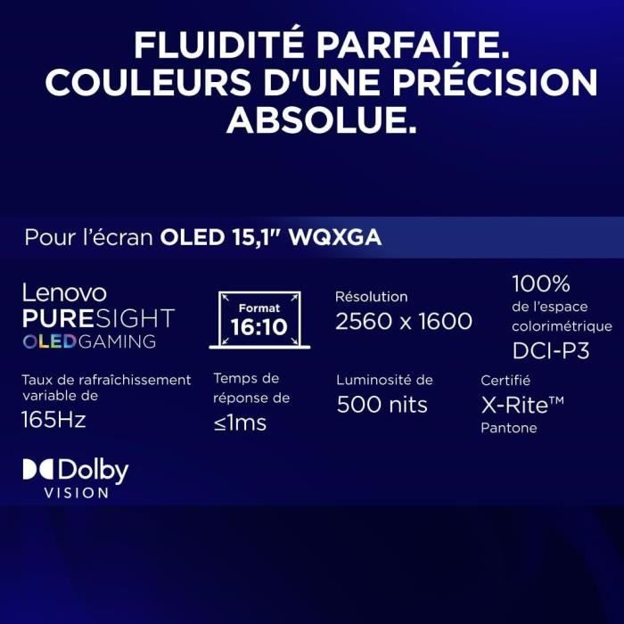 PC portable Gamer LENOVO Legion 5 15IRX10 | Sans Windows - 15,1 WQXGA OLED - Core i7-13650HX - RTX 5060 115W - 32 Go - 512 Go