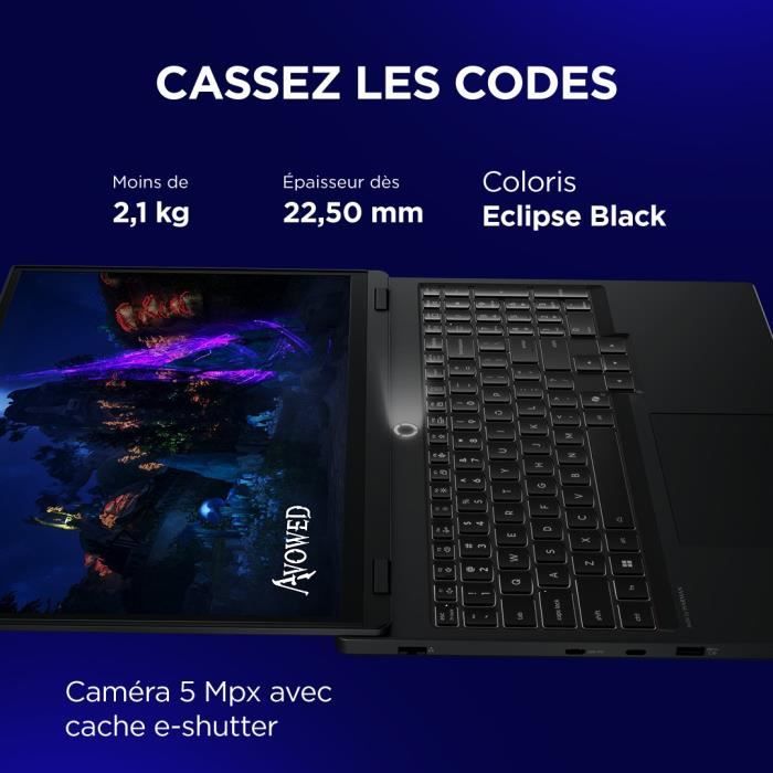 PC portable Gamer LENOVO Legion 5 15IRX10 | Sans Windows - 15,3 165 Hz IPS - Core i7-13650HX - RTX 5070 115W - 32 Go - 512 Go