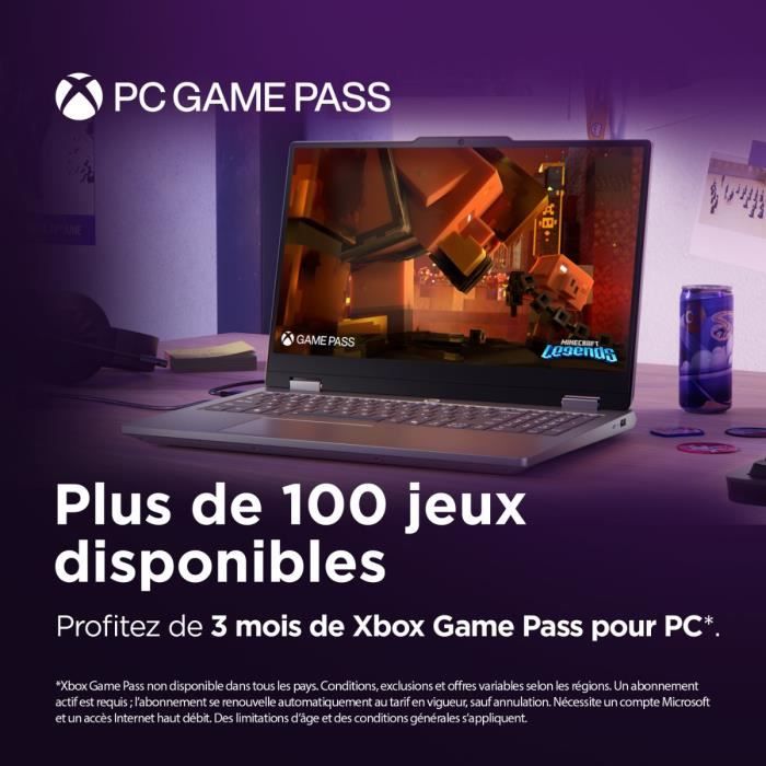 PC Portable Gamer LENOVO LOQ Essential 15IRX11 | Sans Windows - 15,6'' FHD 144hz - Core i5-13450HX - RTX5050 - RAM 16Go - SSD 512Go