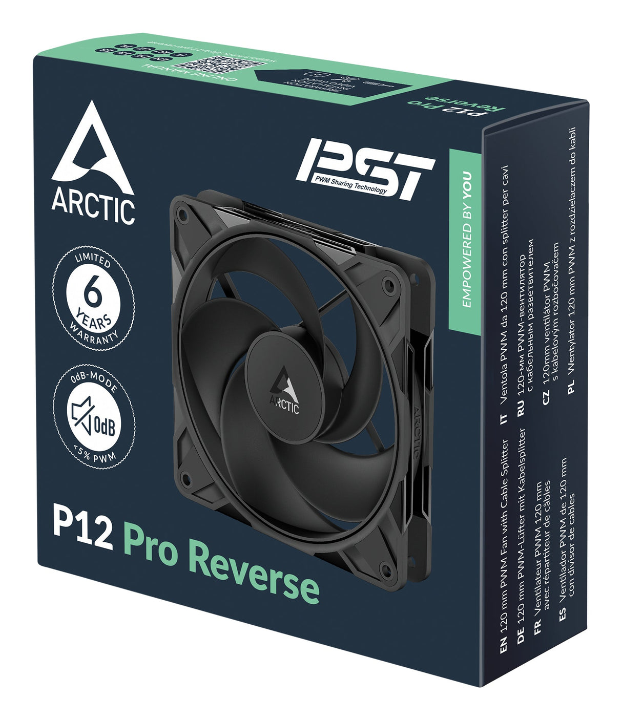 Ventilateur de boitier Arctic P12 Pro Reverse - 12cm (Noir)