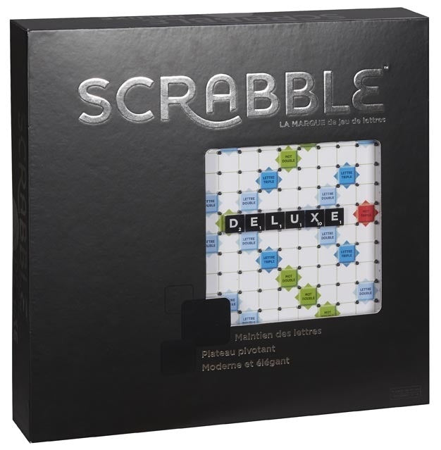 Mattel Games - Scrabble Deluxe - Jeu de société et de lettres - 2 a 4 joueurs - Des 10 ans