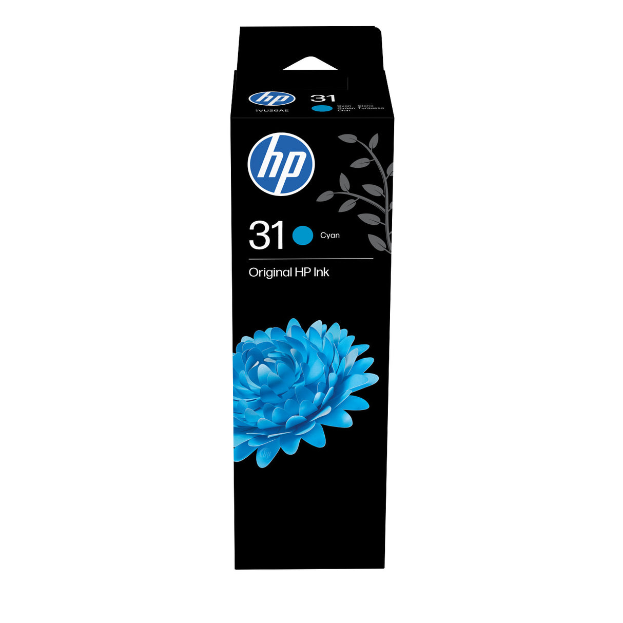 HP 31 Bouteille d'encre cyan authentique 70 mL (1VU26AE) pour HP Smart Tank 455/457/513/Plus 555/Plus 559/Plus 570/Plus 655