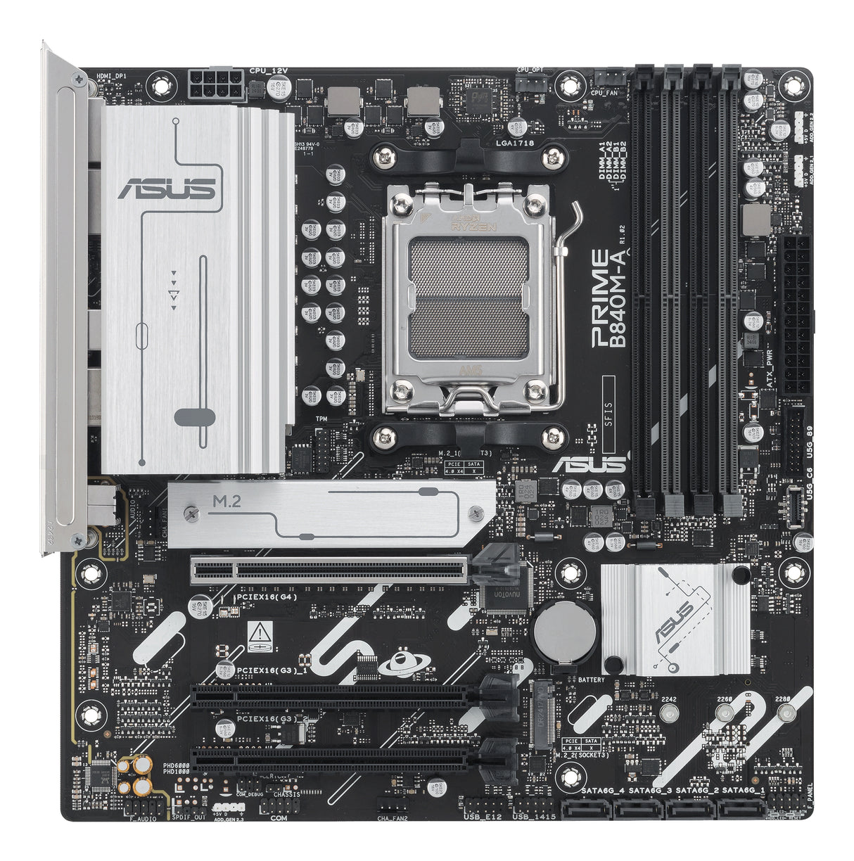 Carte mere - ASUS - PRIME B840M-A-CSM - AMD B840 - Emplacement AM5 micro ATX