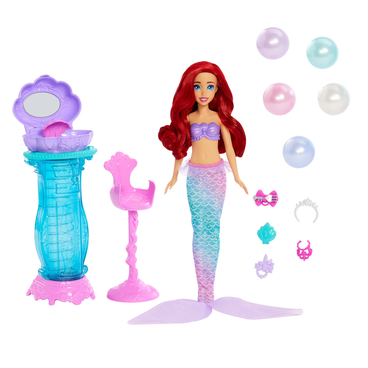 Princesses Disney-Ariel Secrets De Perle-Coffret Poupée Et 5 Surprises - 3ans +- JBF86