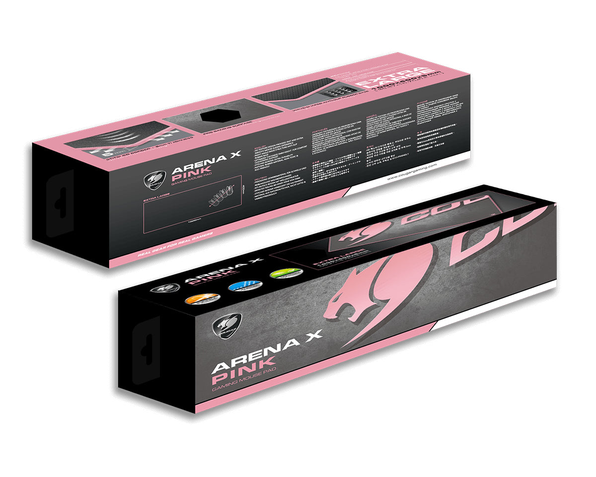 Tapis de souris Cougar Arena X - Taille XXL (Rose/Noir)
