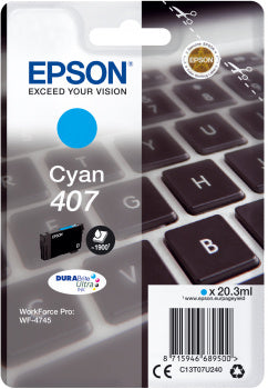 Cartouche d'encre Epson Clavier 407 (Cyan)