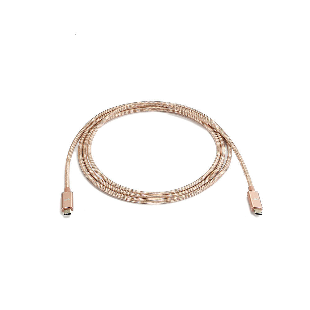 C ble USB-C m le/USB-C m le nylon 2 m - USB 3.1 - or rose très resistant - grand