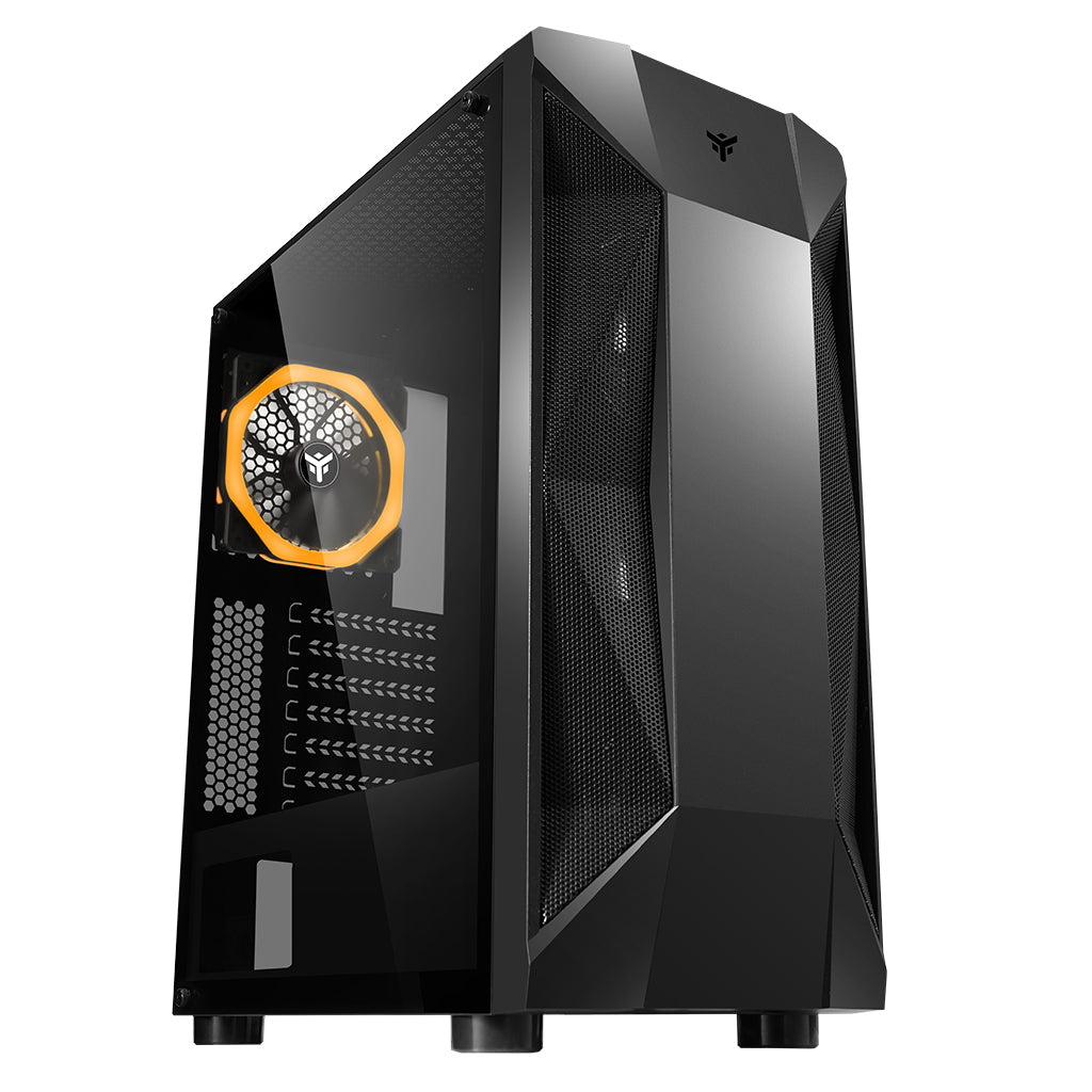 Boitier Moyen Tour ATX iTek Rock Evo RGB avec panneau vitré (Noir)