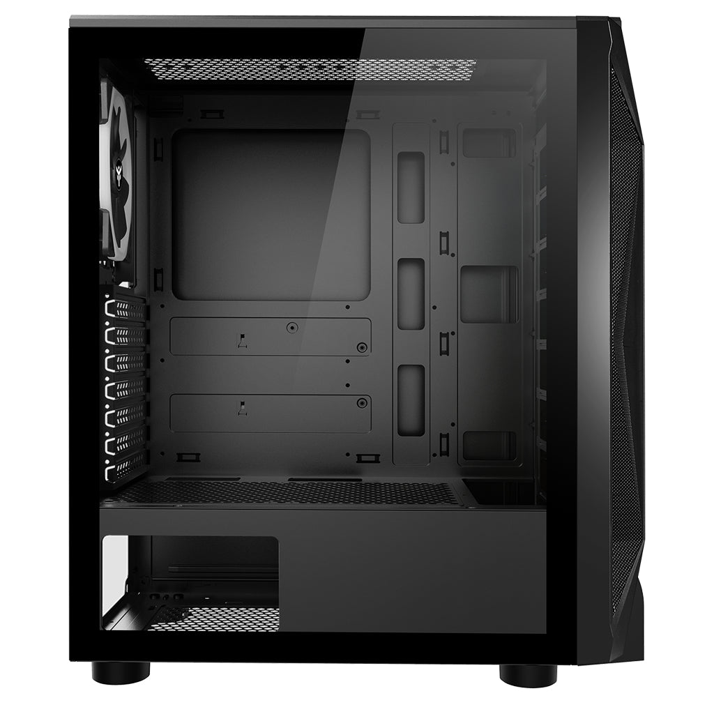 Boitier Moyen Tour ATX iTek Rock Evo RGB avec panneau vitré (Noir)