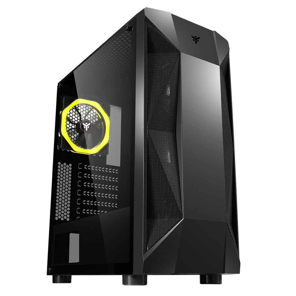 Boitier Moyen Tour ATX iTek Rock Evo RGB avec panneau vitré (Noir)