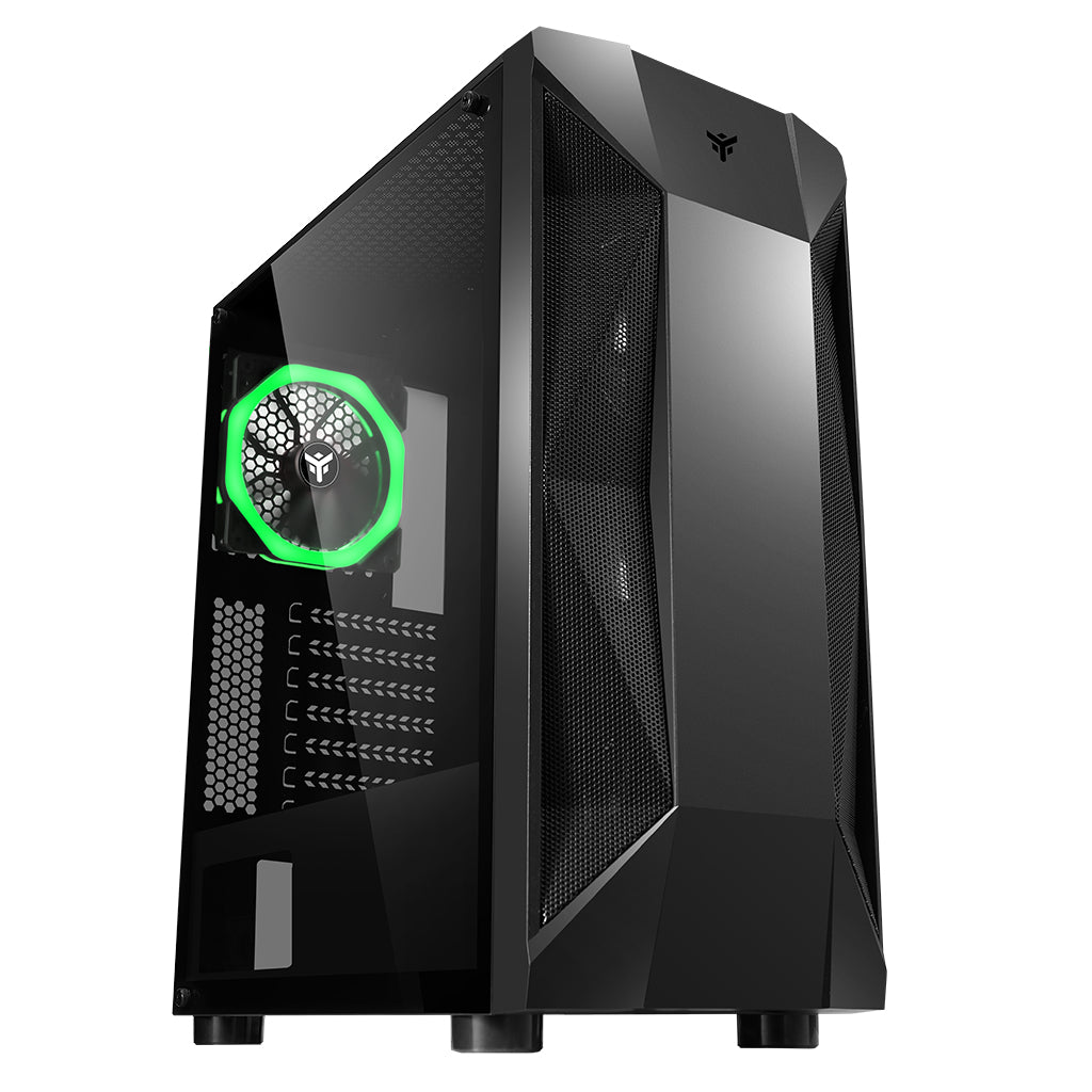 Boitier Moyen Tour ATX iTek Rock Evo RGB avec panneau vitré (Noir)