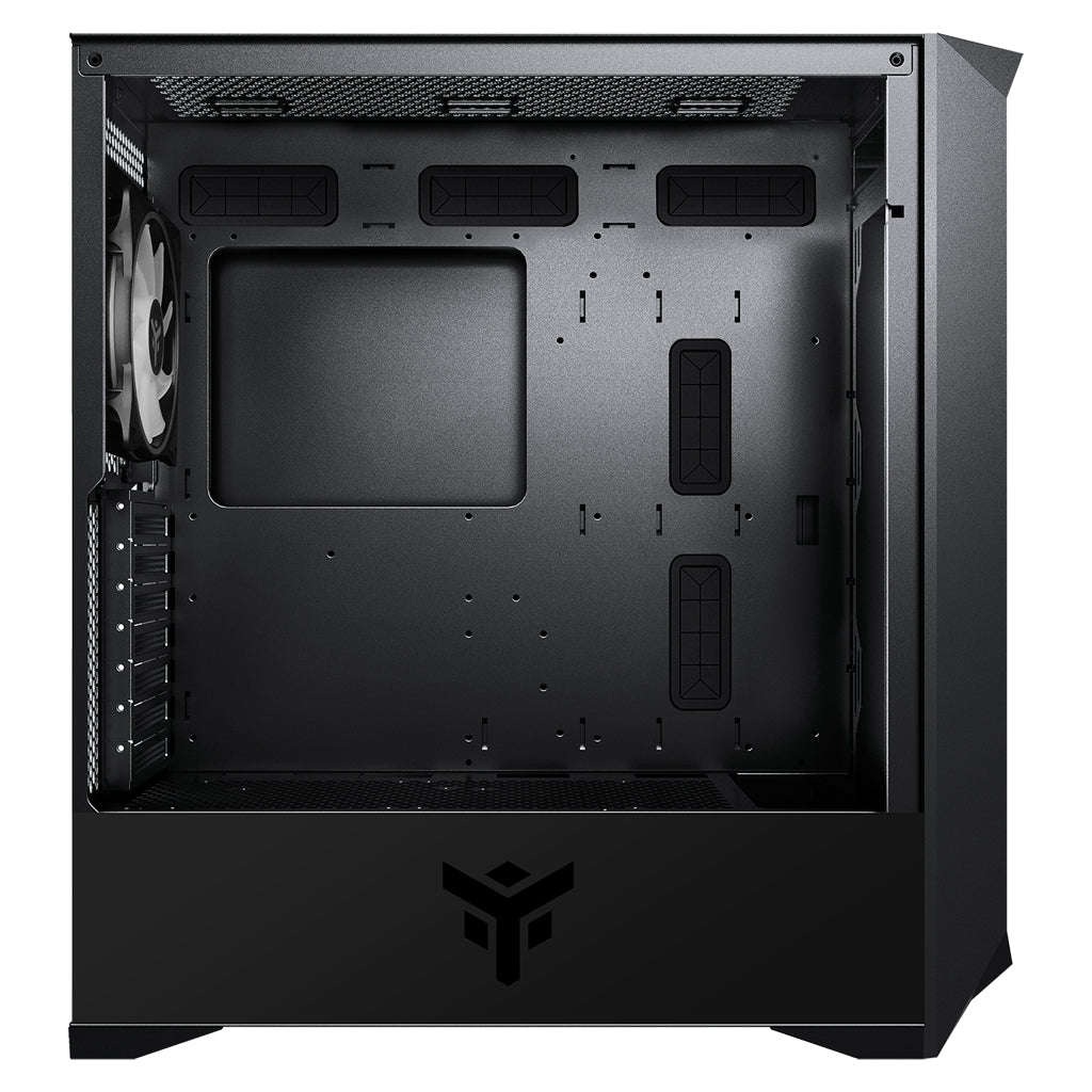 Boitier Moyen Tour ATX iTek Vertibra Y210 RGB avec panneau vitré (Noir)