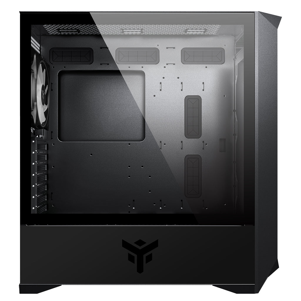 Boitier Moyen Tour ATX iTek Vertibra Y210 RGB avec panneau vitré (Noir)