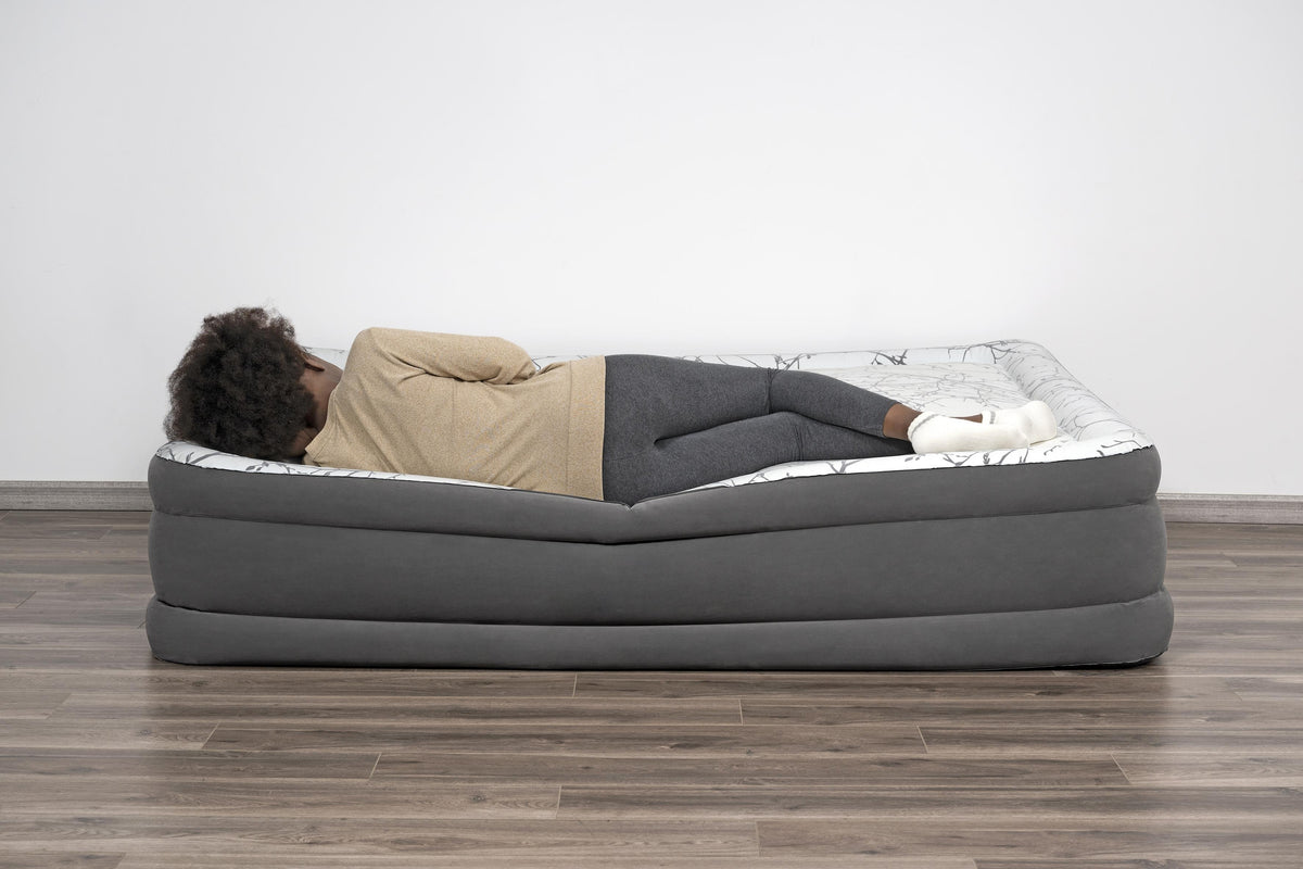 Matelas gonflable - BESTWAY - 671BU - Tritech Queen - 2 places, pompe USB intégrée, 2,03 m x 1,52 m x 36 cm