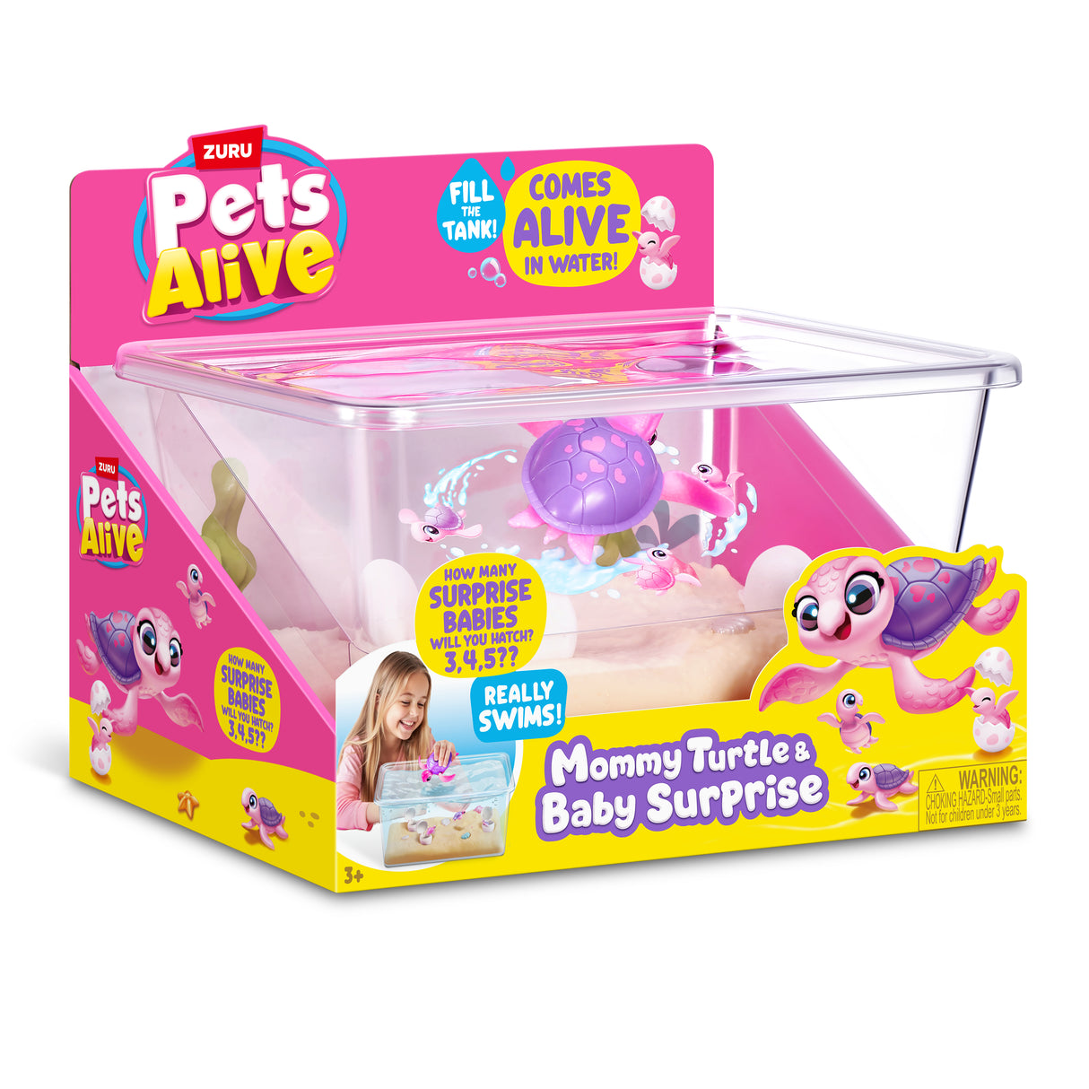 Set maman tortue et bébé surprise - PETS ALIVE - Mama Turtle Surprise - Tortue animée - Effets sonores