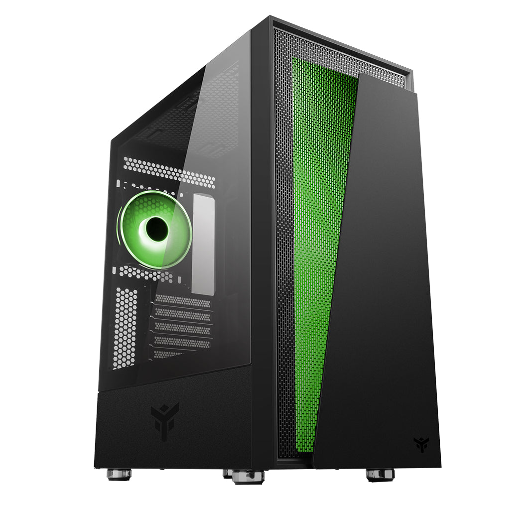Boitier Moyen Tour ATX iTek Vertibra V210 RGB avec panneau vitré (Noir)