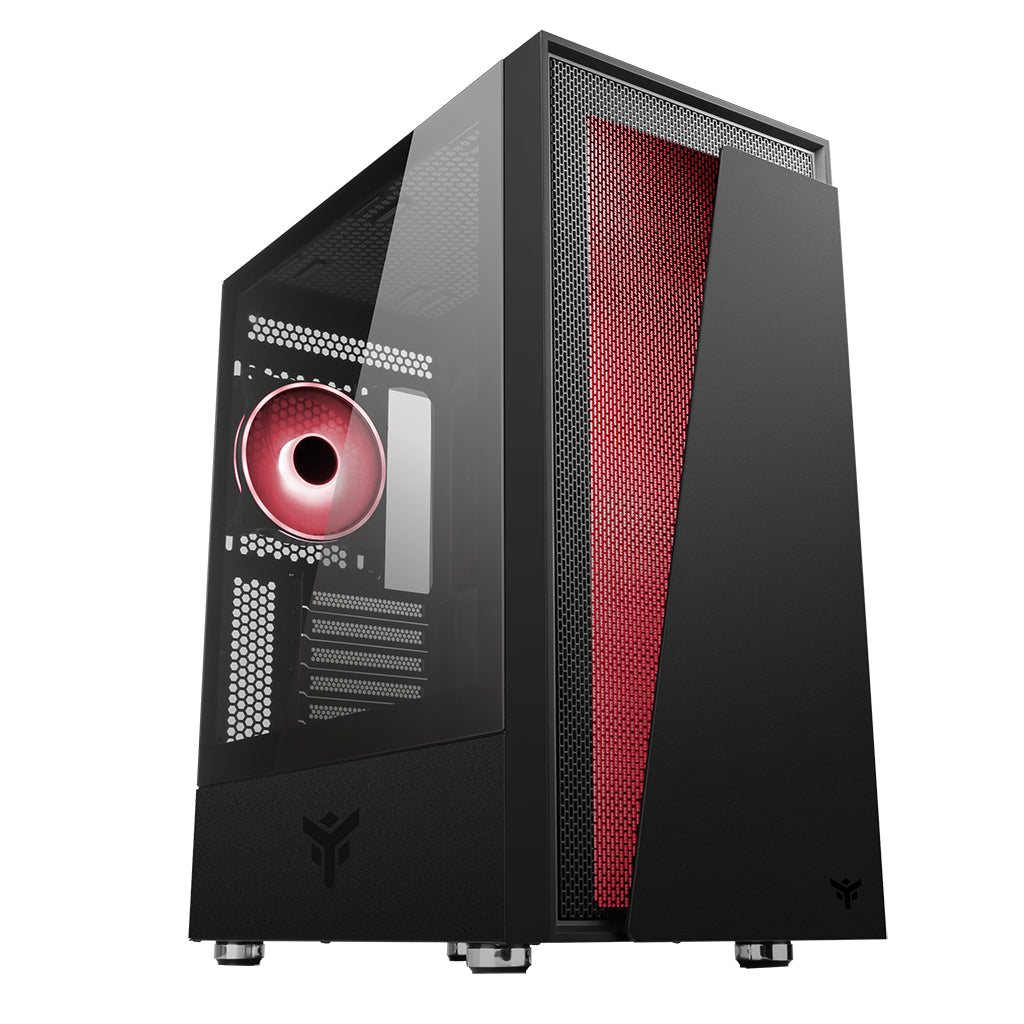 Boitier Moyen Tour ATX iTek Vertibra V210 RGB avec panneau vitré (Noir)