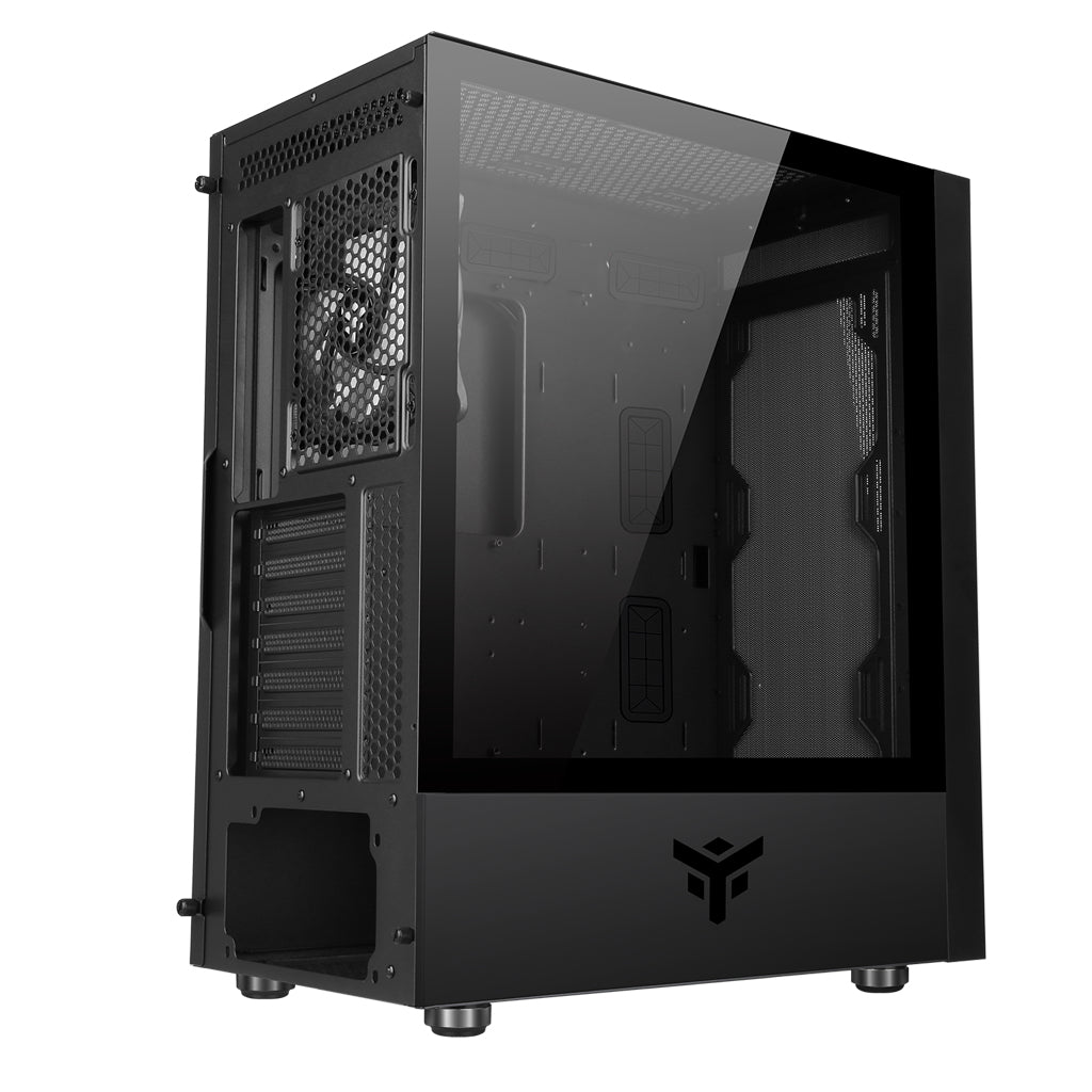 Boitier Moyen Tour ATX iTek Vertibra V210 RGB avec panneau vitré (Noir)