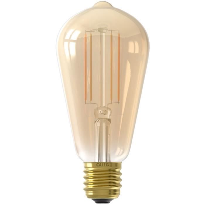 Ampoules connectÈes Calex Edison LED Filament connectÈe ST64 ambrÈe E27