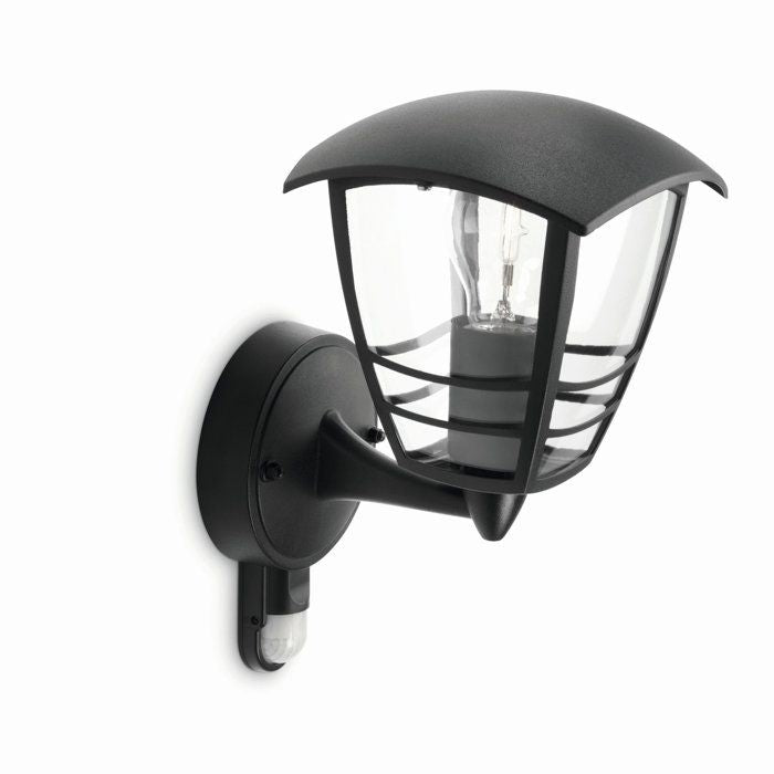 Applique murale extérieure - PHILIPS - Creek - Noir - Avec capteur - IP44