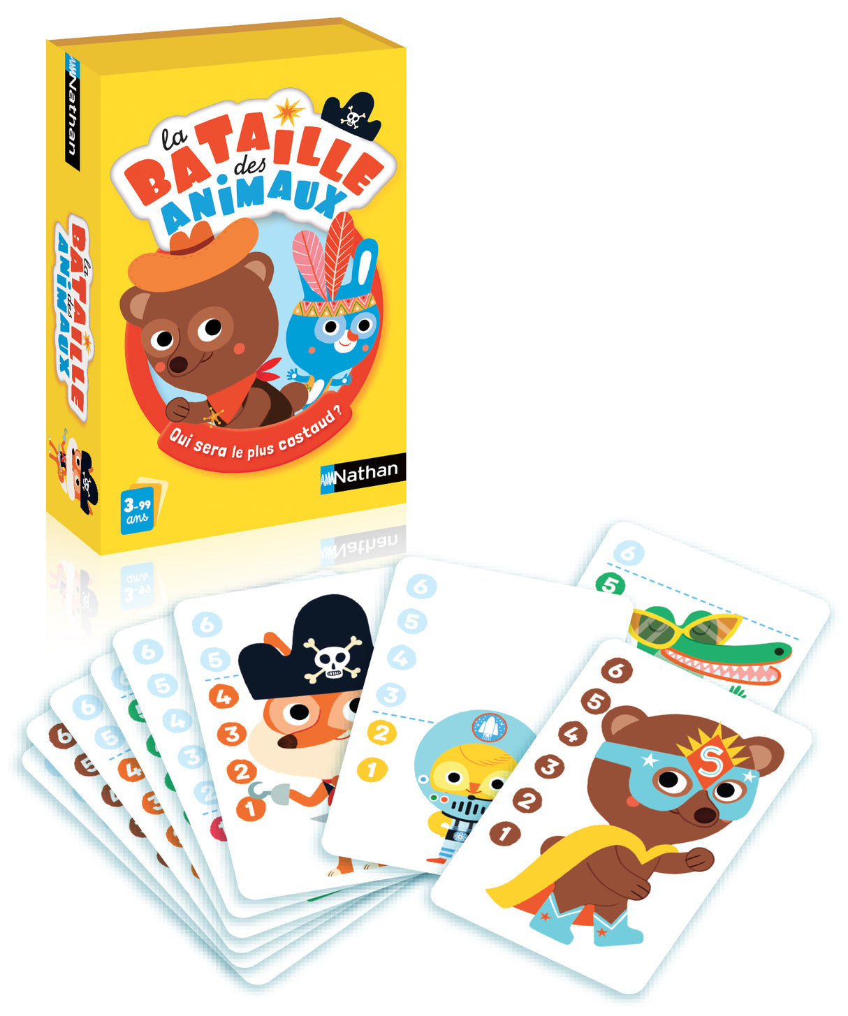 Jeu de Cartes - NATHAN - La Bataille des Animaux - Animaux rigolos - 3 ans et plus