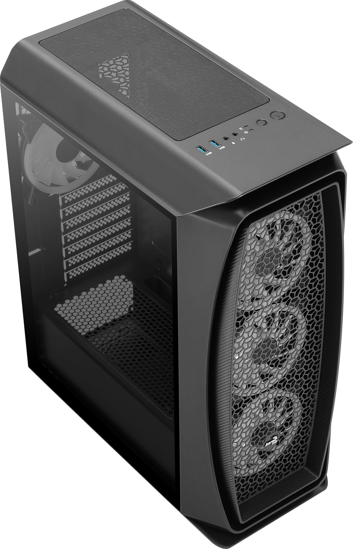 Boitier Moyen Tour ATX AeroCool Aero One Duo RGB avec panneau vitré (Noir)