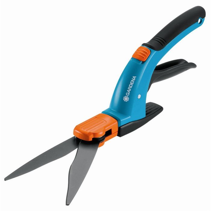 GARDENA Cisailles a gazon orientable Comfort Lames ondulées 360° Patin de guidage Revetement antiadhérence