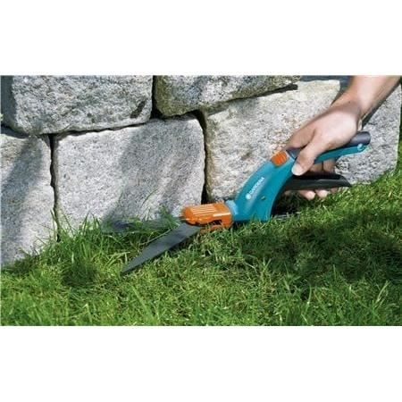 GARDENA Cisailles a gazon orientable Comfort – Lames ondulées 360° – Patin de guidage – Revetement antiadhérence