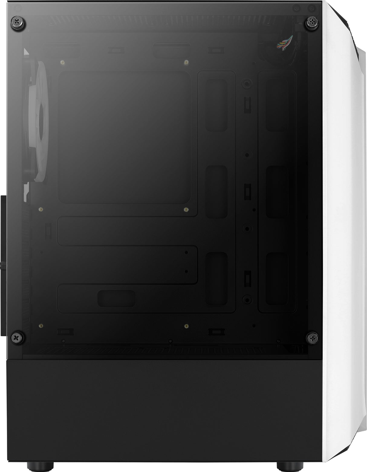Boitier Moyen Tour ATX AeroCool Bionic V2 RGB avec panneau vitré (Blanc)