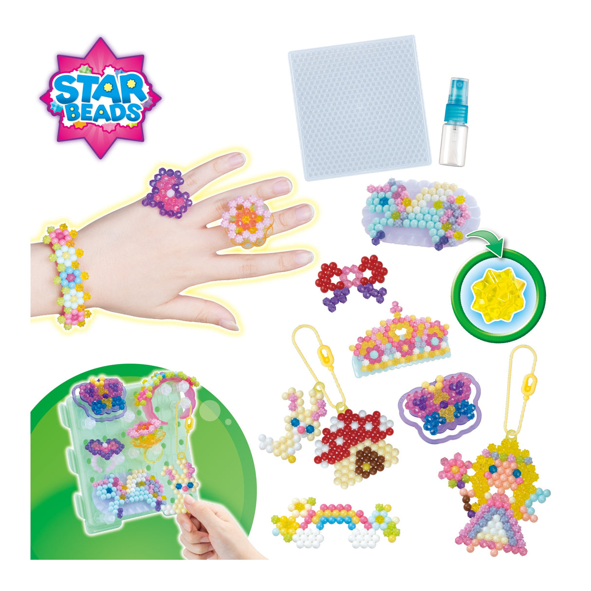 Coffret AQUABEADS - Mes accessoires féériques a créer - 820 perles - Enfant Fille - Des 4 ans