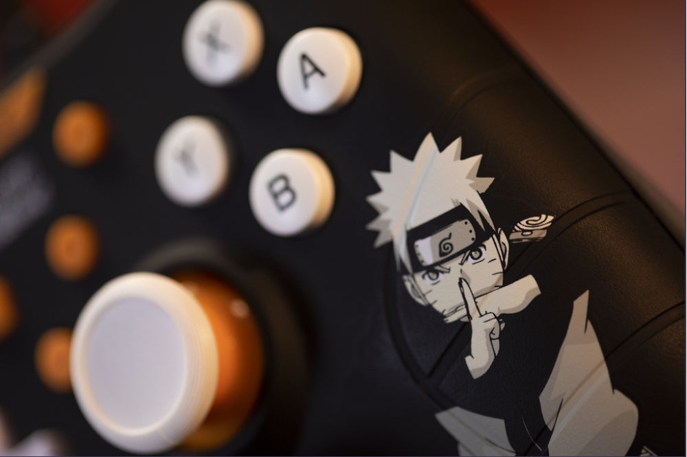 Manette filaire - KONIX - Naruto Shippuden Nintendo Switch / Switch 2 / PC - Fonction vibration - Câble 3 m - Motif Naruto - Noir