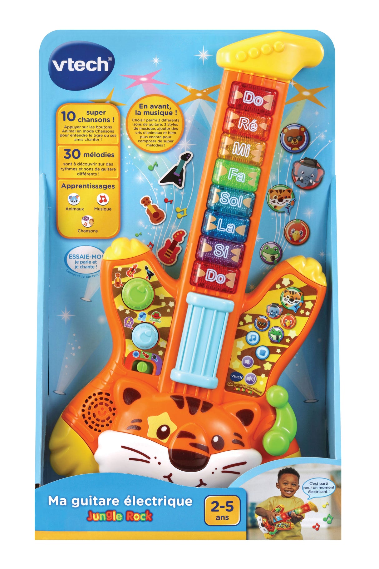 VTECH BABY - Jungle Rock - Guitare Electrique Tigre - Jouet Musical Enfant