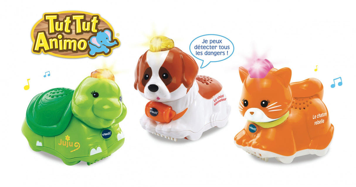 Coffret Trio Tut Tut Animo VTECH - Animaux Domestiques - 3 animaux parlants et roulants - Mixte - De 1 a 5 ans