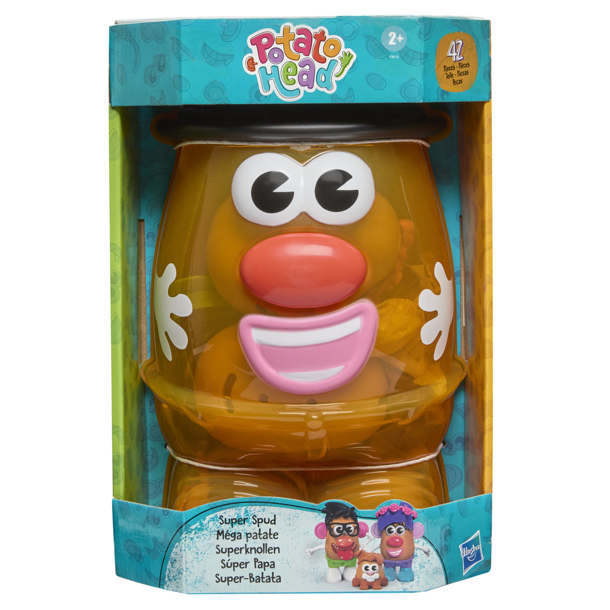 Monsieur Patate Méga patate coffret avec 42 pieces dont une boîte de rangement, Potato Head, jouets préscolaires créatifs, des 2 ans