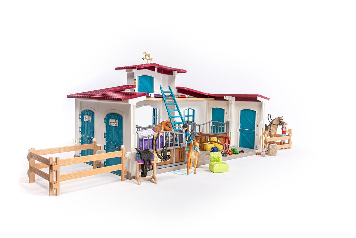 Centre équestre modulable de Lakeside pour chevaux, coffret figurines avec 115 éléments, Schleich 42567 Horse Club