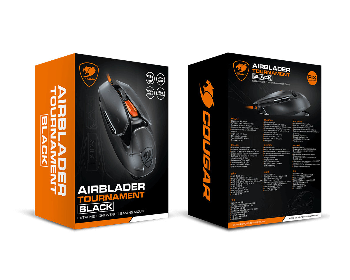 Souris filaire Gamer Cougar Airblader Tournament (Noir)