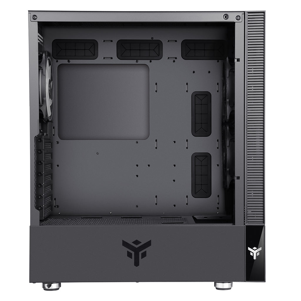 Boitier Moyen Tour ATX iTek Vertibra Q210 RGB avec panneaux vitrés (Noir)