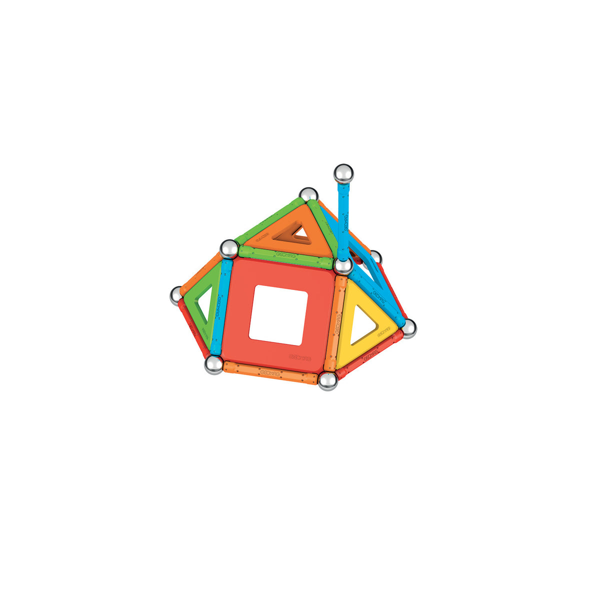 Jeu de construction magnétique - GEOMAG - Supercolor Panels Recycled 52 pieces - Jouet éducatif - 3D - Durable