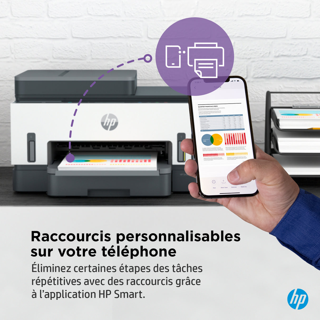 Imprimante Tout-en-un HP Smart Tank 7305 - Jet d'encre thermique - Couleur - A réservoir d'encre