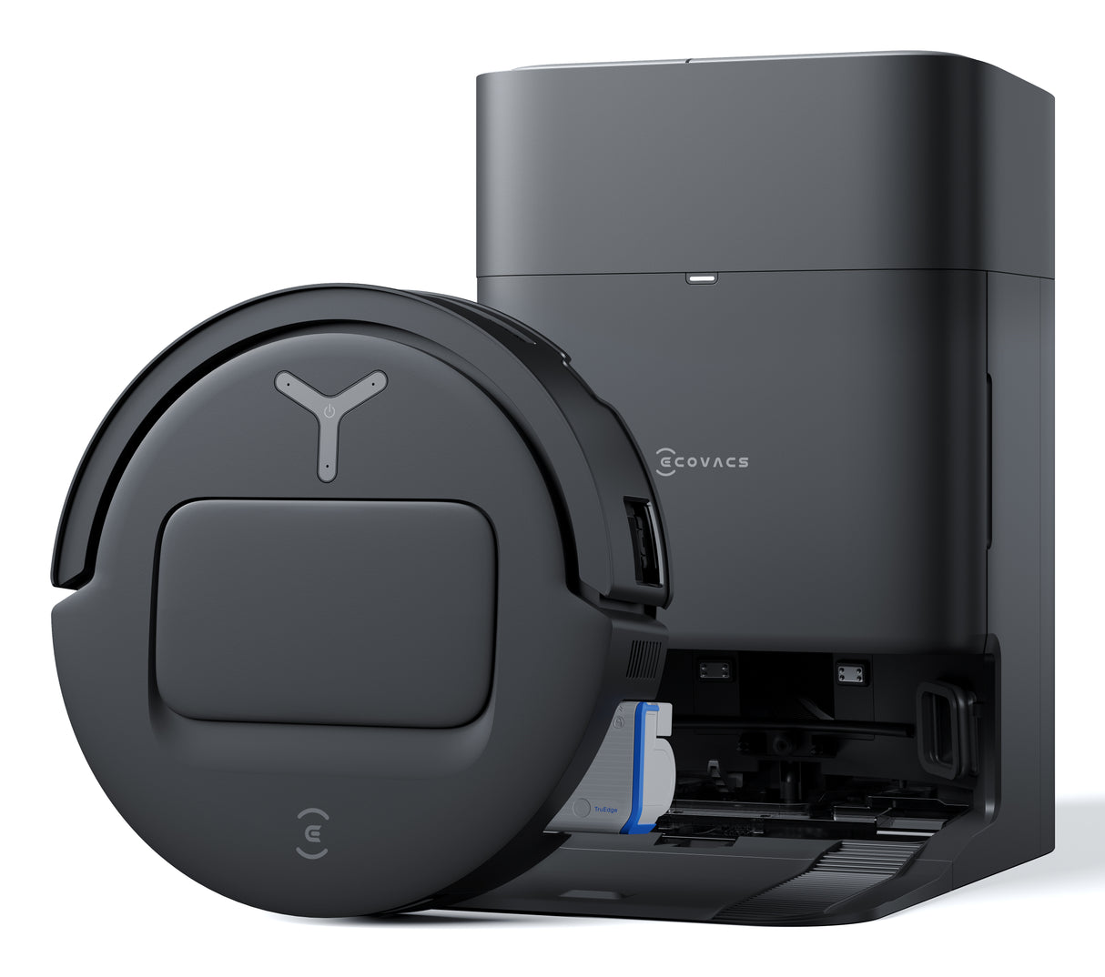 ECOVACS T80 OMNI - Robot Aspirateur Laveur - 18 000 Pa - Nettoyage Automatique instantané OZMO Roller - ZeroTangle 3.0
