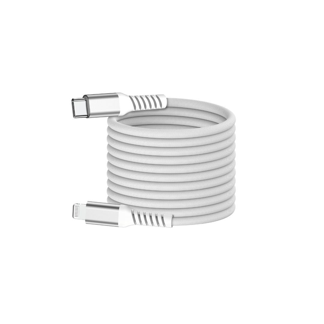c ble USB-C/Lightning magnétique, USB2,0 - 9V/3A/27W, 2 mètres blanc