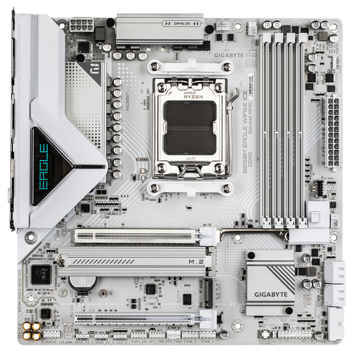 Carte mere - GIGABYTE - B850M EAGLE WF6E ICE - Format Micro-ATX - Chipset AMD B850 - DDR5 & PCIe 5.0 - WiFi 6E