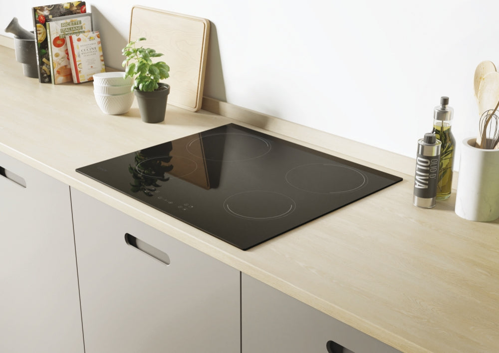 Plaque de cuisson vitrocéramique CANDY CH64CCB - 4 foyers - L 59 cm - Noir
