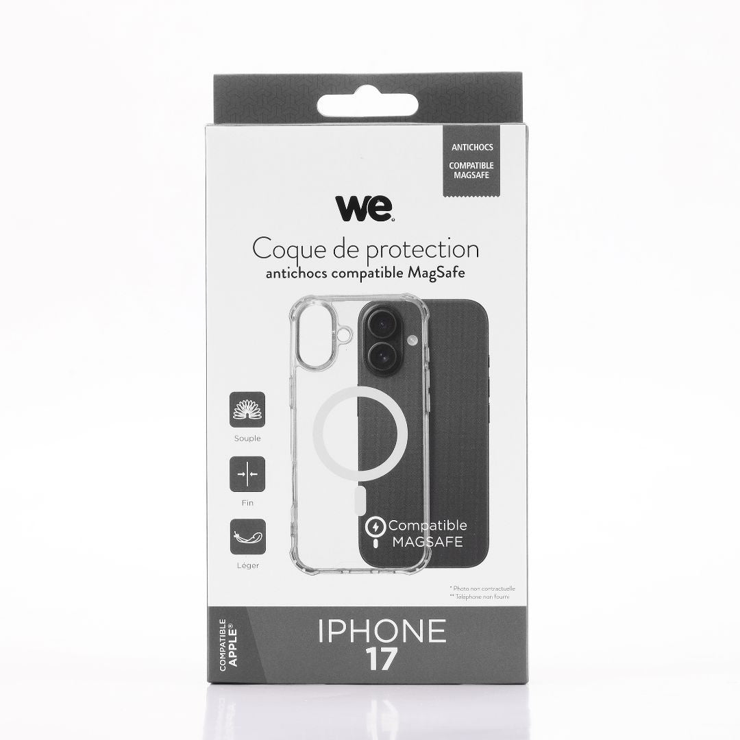 WE Coque de protection MAGSAFE IPHONE 17 Transparent - Antichocs