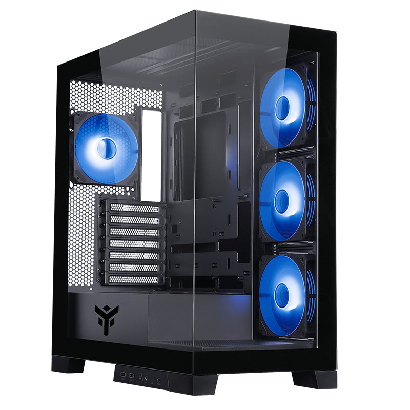 Boitier Moyen Tour ATX iTek Showbui 45 RGB avec panneaux vitrés (Noir)