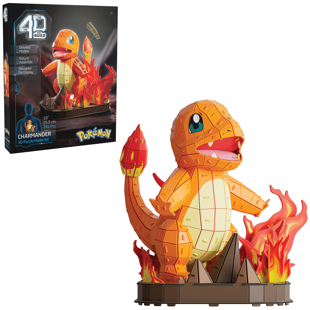 4D Build - Puzzle 3D - Salameche Pokémon - 241 pieces - 26cm - des 12 ans